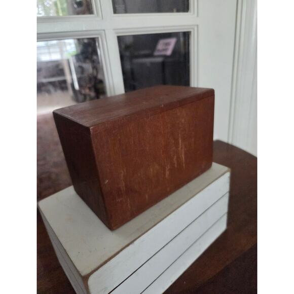 Vintage 1930s-50s Handmade Hardwood Trinket Box 5x3x3 Arts & Crafts MCM - Picture 9 of 9